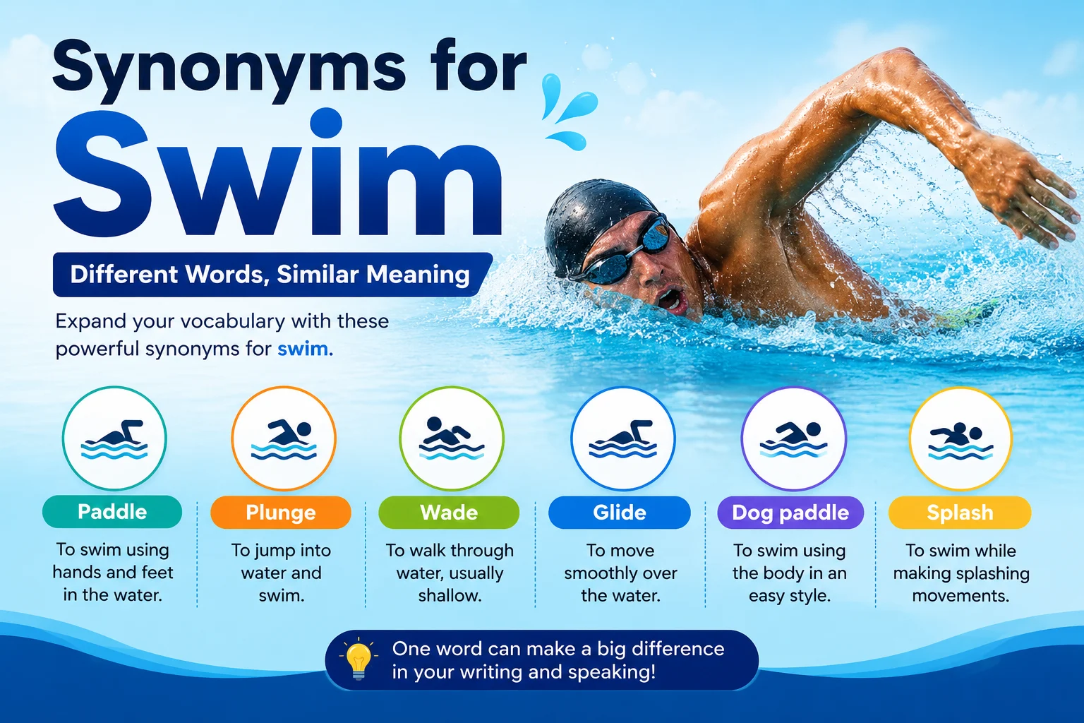 Synonyms for Swim