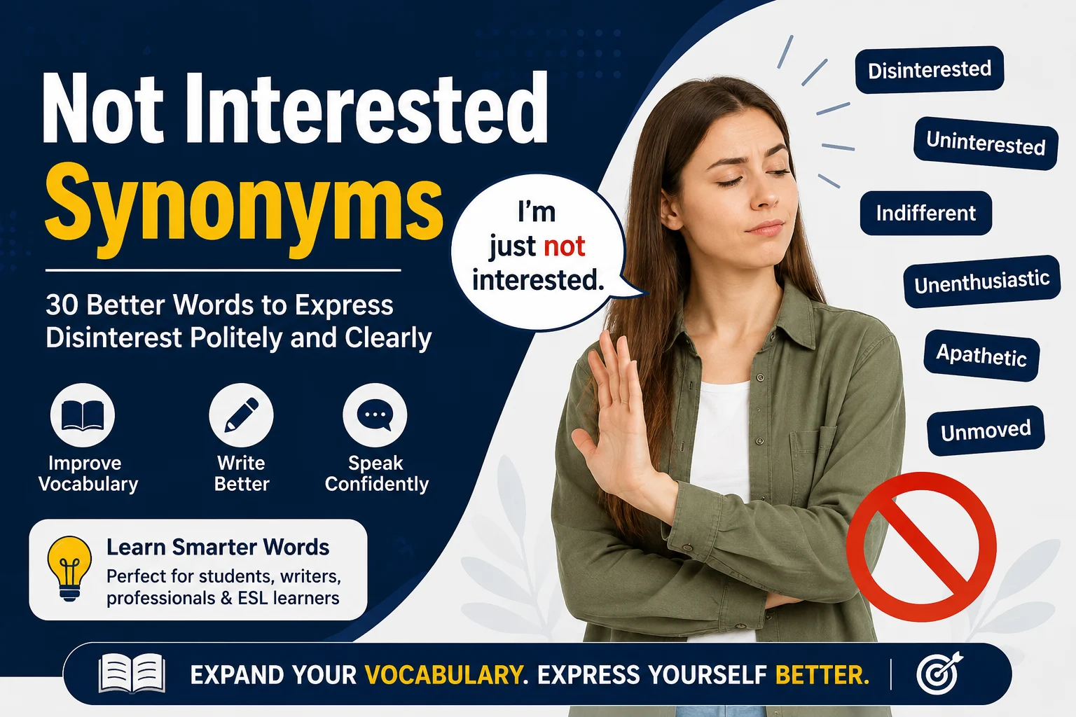 Not Interested Synonyms