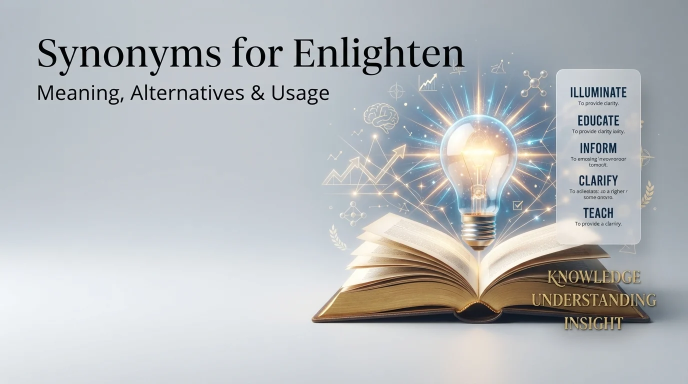 Synonyms for Enlighten