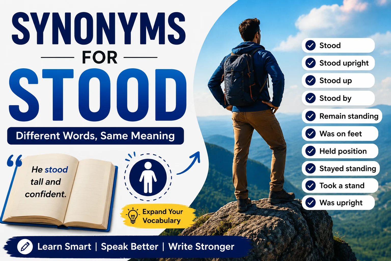 Synonyms for Stood