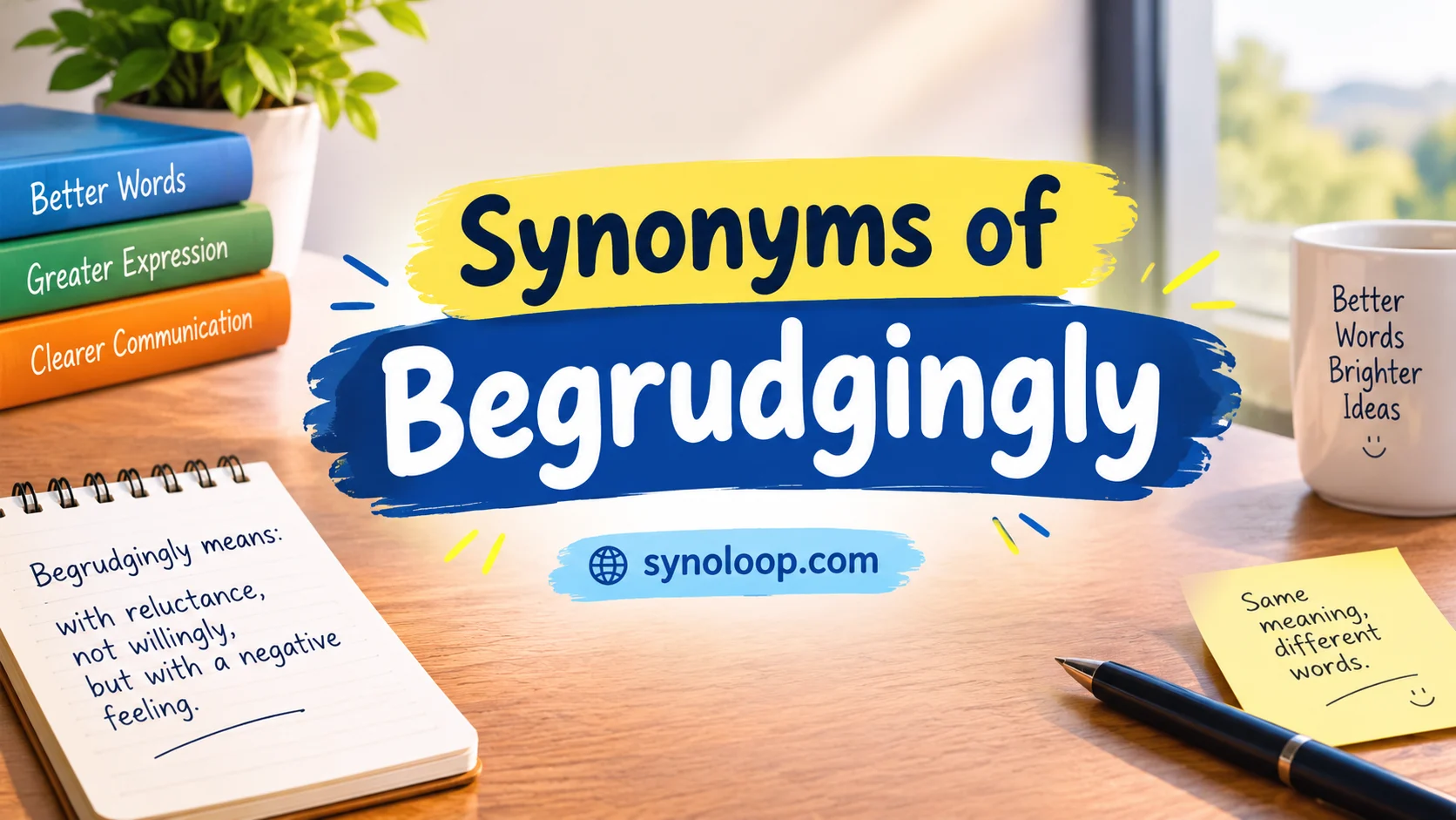 Synonyms of Begrudgingly